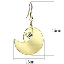 Load image into Gallery viewer, LO2739 - Matte Gold &amp; Gold Iron Earrings with Top Grade Crystal  in Clear