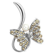 Load image into Gallery viewer, LO2765 - Imitation Rhodium White Metal Brooches with Synthetic Pearl in White