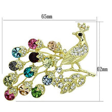 Load image into Gallery viewer, LO2770 - Flash Gold White Metal Brooches with Top Grade Crystal  in Multi Color