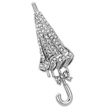 Load image into Gallery viewer, LO2795 - Imitation Rhodium White Metal Brooches with Top Grade Crystal  in Clear