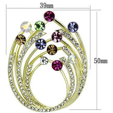 Load image into Gallery viewer, LO2812 - Flash Gold White Metal Brooches with Top Grade Crystal  in Multi Color