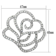 Load image into Gallery viewer, LO2813 - Imitation Rhodium White Metal Brooches with Top Grade Crystal  in Clear