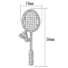 Load image into Gallery viewer, LO2823 - Imitation Rhodium White Metal Brooches with Top Grade Crystal  in Clear