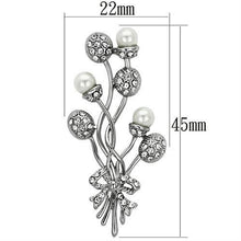 Load image into Gallery viewer, LO2835 - Imitation Rhodium White Metal Brooches with Synthetic Pearl in White