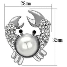 Load image into Gallery viewer, LO2842 - Imitation Rhodium White Metal Brooches with Synthetic Pearl in White