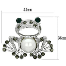 Load image into Gallery viewer, LO2844 - Imitation Rhodium White Metal Brooches with Synthetic Pearl in White