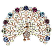 Load image into Gallery viewer, LO2849 - Flash Rose Gold White Metal Brooches with Top Grade Crystal  in Multi Color