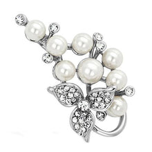 Load image into Gallery viewer, LO2852 - Imitation Rhodium White Metal Brooches with Synthetic Pearl in White