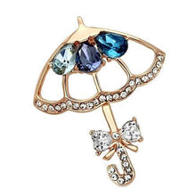 Load image into Gallery viewer, LO2855 - Flash Rose Gold White Metal Brooches with Synthetic Glass Bead in Multi Color