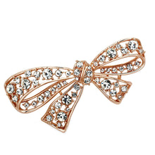 Load image into Gallery viewer, LO2883 - Flash Rose Gold White Metal Brooches with Top Grade Crystal  in Clear