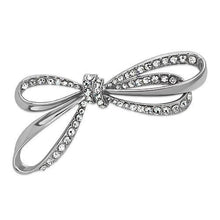 Load image into Gallery viewer, LO2890 - Imitation Rhodium White Metal Brooches with Top Grade Crystal  in Clear