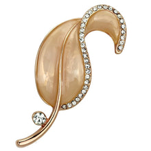 Load image into Gallery viewer, LO2899 - Flash Rose Gold White Metal Brooches with Top Grade Crystal  in Clear