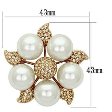 Load image into Gallery viewer, LO2928 - Flash Rose Gold White Metal Brooches with Synthetic Pearl in White