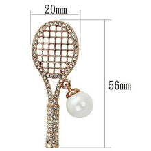 Load image into Gallery viewer, LO2930 - Flash Rose Gold White Metal Brooches with Synthetic Pearl in White