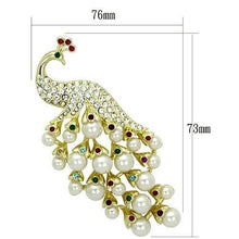 Load image into Gallery viewer, LO2933 - Flash Gold White Metal Brooches with Synthetic Pearl in White