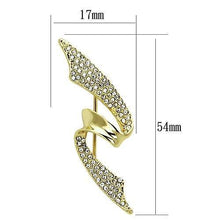 Load image into Gallery viewer, LO2940 - Flash Gold White Metal Brooches with Top Grade Crystal  in Clear