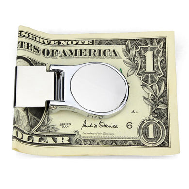 LO3420 - High polished (no plating) Stainless Steel Money clip with No Stone