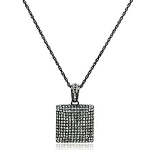 Load image into Gallery viewer, LO3471 - TIN Cobalt Black Brass Chain Pendant with Top Grade Crystal  in Black Diamond