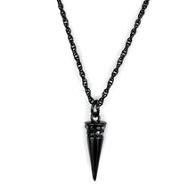 Load image into Gallery viewer, LO3709 - TIN Cobalt Black Brass Chain Pendant with Top Grade Crystal  in Hematite