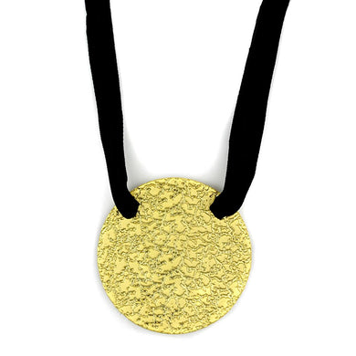 LO3727 - Gold & Brush Brass Chain Pendant with No Stone