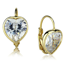 Load image into Gallery viewer, LO3873 - Gold Brass Earrings with AAA Grade CZ  in Clear