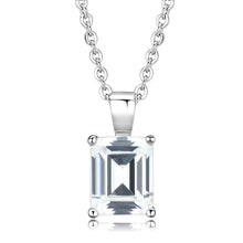 Load image into Gallery viewer, LO3934 - Rhodium Brass Chain Pendant with AAA Grade CZ  in Clear