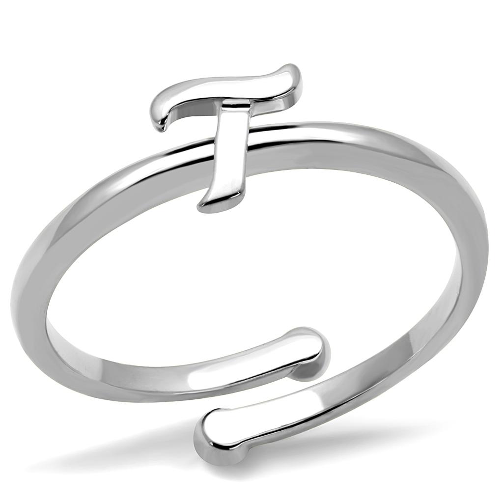 LO4017 - Rhodium Brass Ring with No Stone