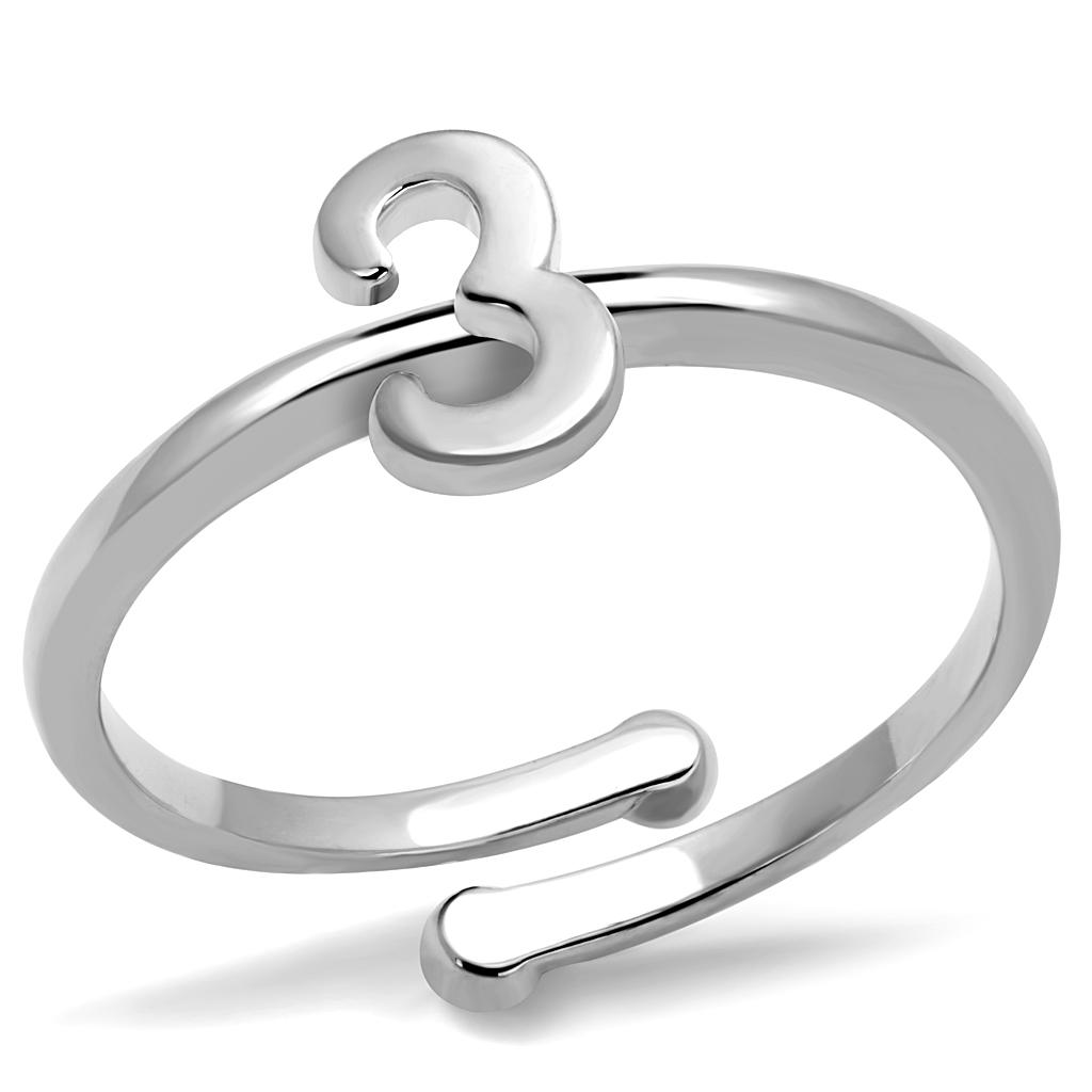 LO4021 - Rhodium Brass Ring with No Stone