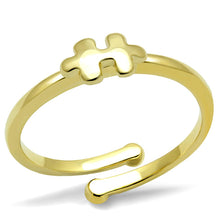 Load image into Gallery viewer, LO4028 - Flash Gold Brass Ring with No Stone