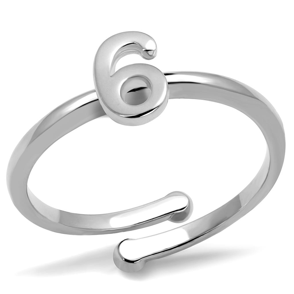 LO4033 - Rhodium Brass Ring with No Stone