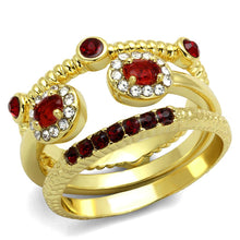 Load image into Gallery viewer, LO4116 - Gold Brass Ring with Top Grade Crystal  in Siam