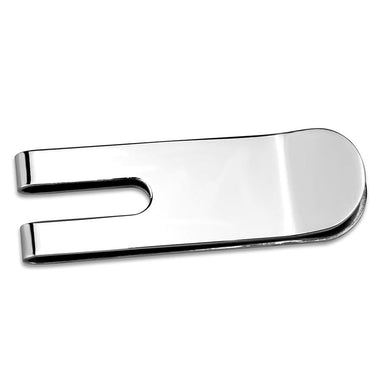 LO4142 - Rhodium Brass Money clip with No Stone