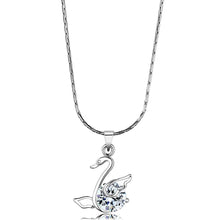 Load image into Gallery viewer, LO4155 - Rhodium Brass Chain Pendant with AAA Grade CZ  in Clear