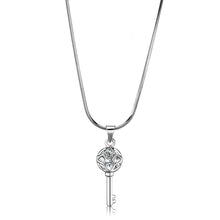 Load image into Gallery viewer, LO4158 - Rhodium Brass Chain Pendant with AAA Grade CZ  in Clear