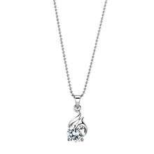 Load image into Gallery viewer, LO4165 - Rhodium Brass Chain Pendant with AAA Grade CZ  in Clear