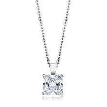 Load image into Gallery viewer, LO4173 - Rhodium Brass Chain Pendant with AAA Grade CZ  in Clear