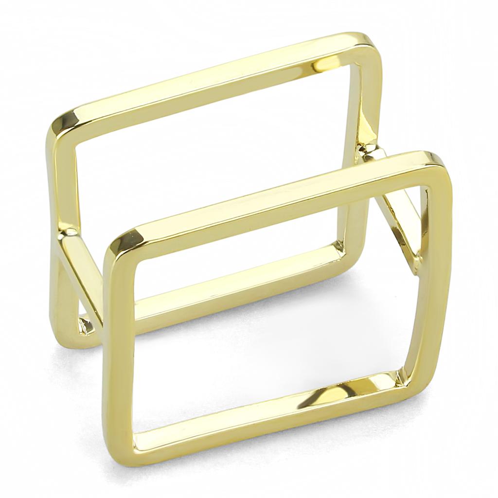 LO4238 - Flash Gold Brass Ring with No Stone