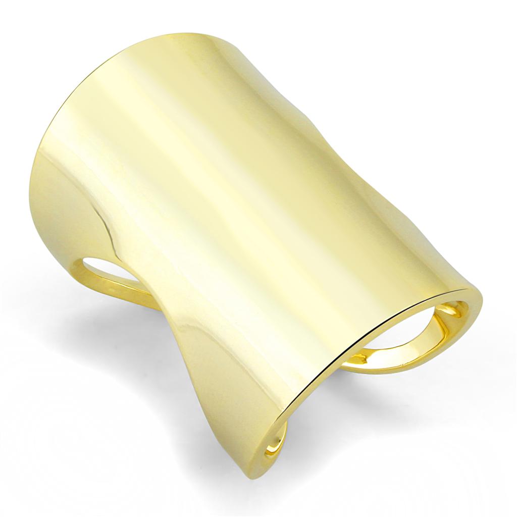 LO4258 Gold Brass Ring with No Stone in No Stone