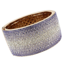 Load image into Gallery viewer, LO4279 - Rose Gold+e-coating Brass Bangle with Top Grade Crystal  in Multi Color