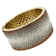 Load image into Gallery viewer, LO4280 - Gold Brass Bangle with Top Grade Crystal  in Multi Color