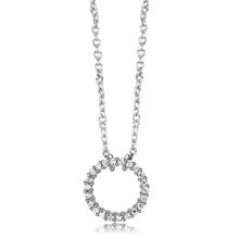 Load image into Gallery viewer, LO4691 - Rhodium Brass Chain Pendant with AAA Grade CZ  in Clear