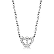 Load image into Gallery viewer, LO4694 - Rhodium Brass Necklace with Top Grade Crystal  in Clear