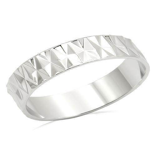 LO980 - Imitation Rhodium Brass Ring with No Stone