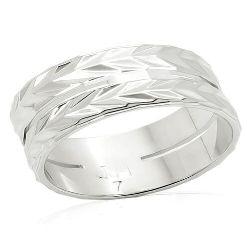 LO984 - Imitation Rhodium Brass Ring with No Stone