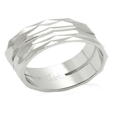 LO990 - Imitation Rhodium Brass Ring with No Stone