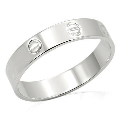 LO992 - Imitation Rhodium Brass Ring with No Stone