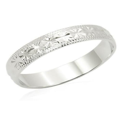 LO998 - Imitation Rhodium Brass Ring with No Stone