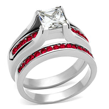 Load image into Gallery viewer, LOA1362 - High polished (no plating) Stainless Steel Ring with AAA Grade CZ  in Multi Color