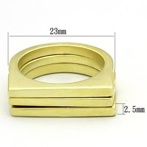 LOA851 - Matte Gold Brass Ring with No Stone