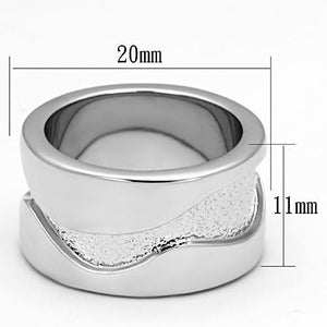 LOA853 - Rhodium Brass Ring with No Stone